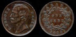 World Coins - 1886 Sarawak 1 Cent XF