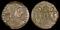 Ancient Coins - Constantius II Ae4 - GLORIA EXERCITVS - Siscia Mint