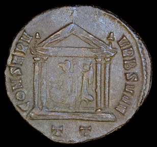 Ancient Coins - Maxentius Ae Follis - CONSERVVRB SVAE - Ticinum Mint 