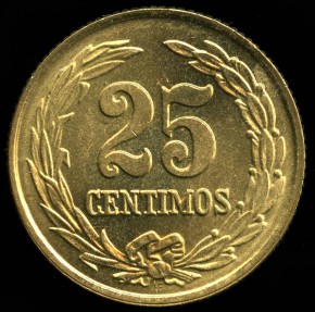 World Coins - 1951 Paraguay 25 Centimos BU