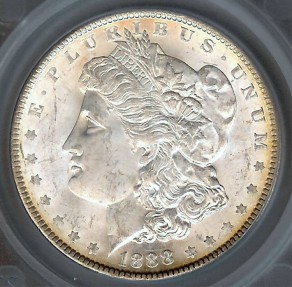 US Coins - 1888 Morgan Dollar - VAM 15 - SEGS MS63
