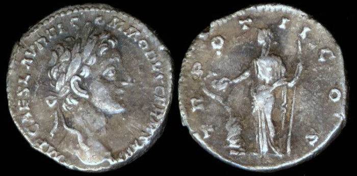 Ancient Coins - Commodus Denarius - TR POT III COS - Rome Mint