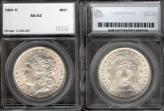 Us Coins - 1900o Morgan Dollar SEGS MS63