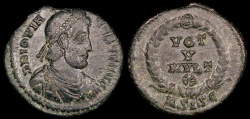 Ancient Coins - Jovian Ae3 - VOT V MVLT X - Siscia Mint