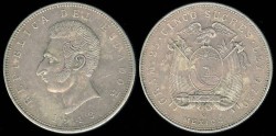 World Coins - 1943 Mo Ecuador 5 Sucre XF