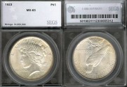 Us Coins - 1923 Peace Dollar SEGS MS63