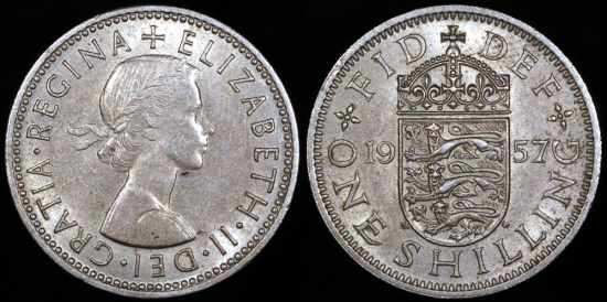 1957 Great Britain 1 Shilling - Elizabeth II - UNC | European Coins