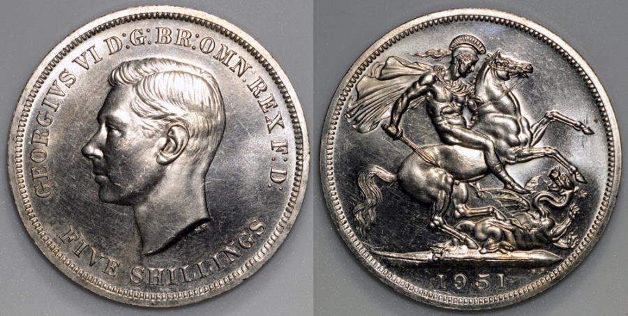 1951 Great Britain 1 Crown - Festival of Britain - George VI