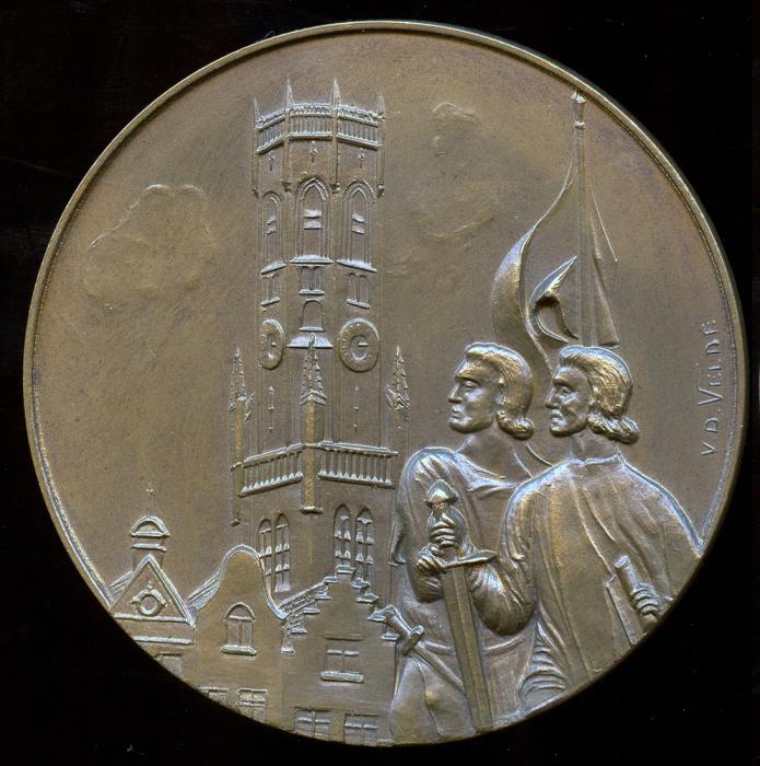 1955 Belgium - City of Bruges souvenir medal by Robert Velde