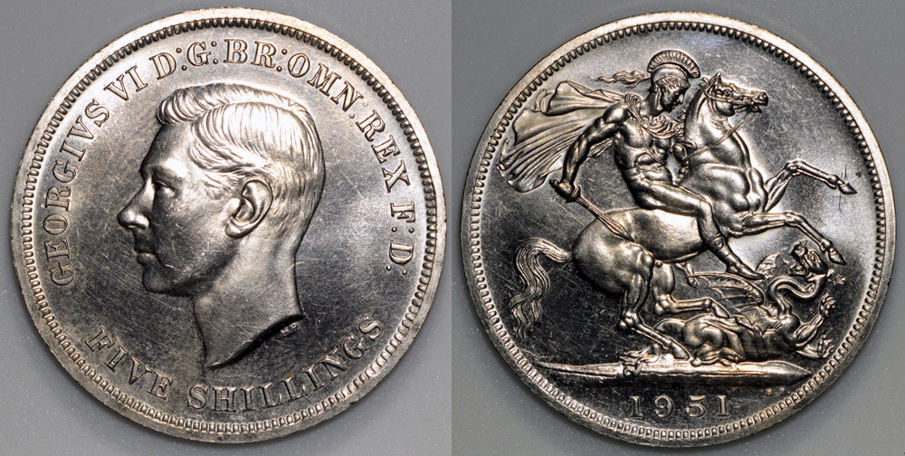 1951 Great Britain 1 Crown - Festival of Britain - George VI