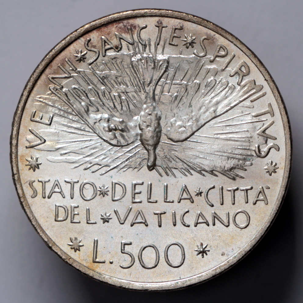 1978 Vatican 500 Lira - Sede Vacante MCMLXXVIII - BU Silver