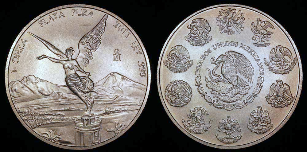 One onza plata pura shops mexico coin 2011