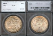 Us Coins - 1884o Morgan Dollar SEGS MS62