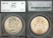 Us Coins - 1883o Morgan Dollar - VAM 6 - SEGS MS63