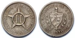 World Coins - 1915 Cuba 2 Centavo - 1st Republic - AU