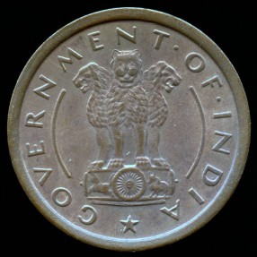 World Coins - 1954 B India (Republic) 1 Pice BU