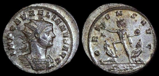 Ancient Coins - Aurelian Antoninianus - ORIENS AVG - Ticinum Mint 