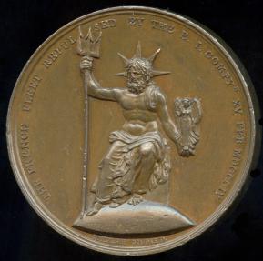 World Coins - 1804  Great Britain - Settlement of the British at Bombay 1662, and Nathaniel Dance's Victory over a French squadron 1804 by Jean-Pierre Droz and George Mills