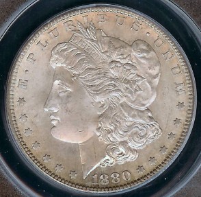 US Coins - 1880s Morgan Dollar ANACS MS64
