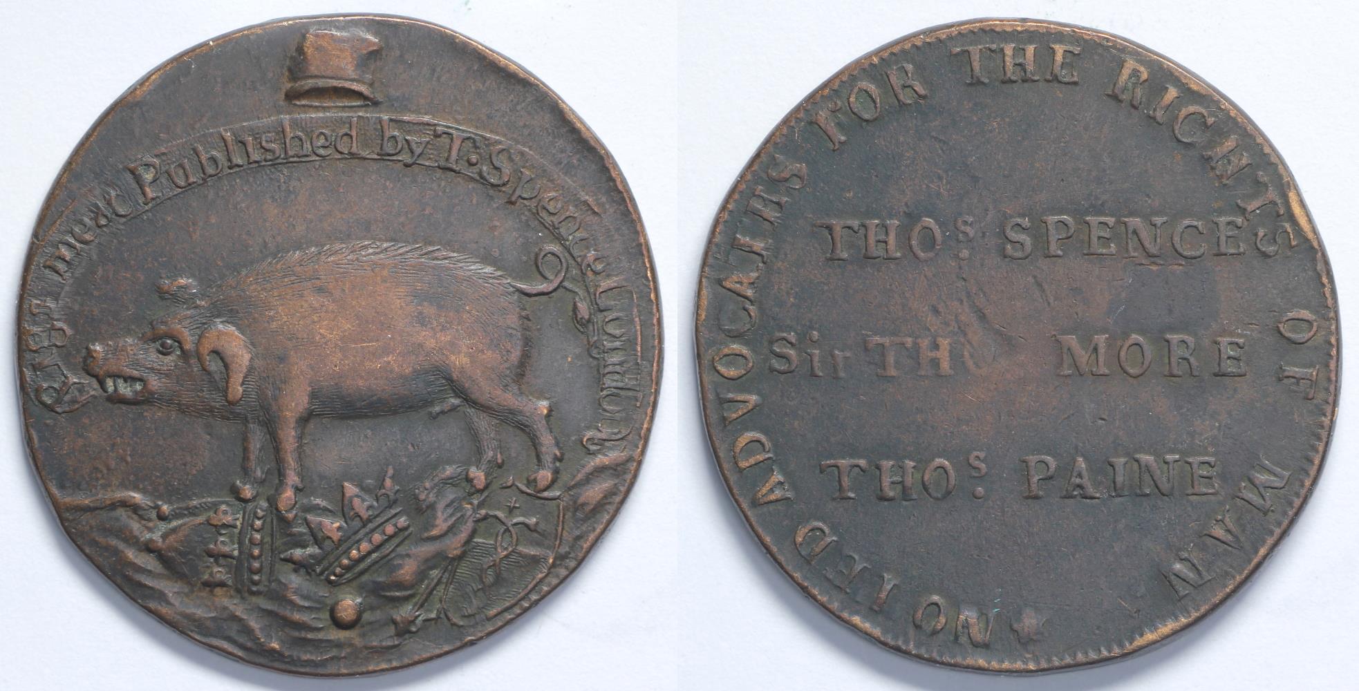 1795 Great Britain - MIDDLESEX - London - Thomas Spence - Half