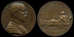 World Coins - 1929  Belgium - Lieutenant General Doctor Paul Derache Laudatory Commemorative Medal (WWI) from his wounded friends by Armand Bonnetain