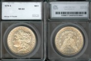 Us Coins - 1878s Morgan Dollar SEGS MS63