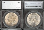 Us Coins - 1881 Morgan Dollar SEGS MS64