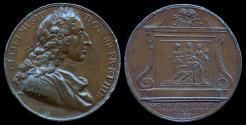 World Coins - 1731 Great Britain – King William III / King Henry VII by Jean Dassier (a "Mule" from his series “Kings and Queens of England”)