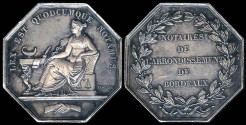 World Coins - 1845 France - Jeton - Bordeaux - Notaires de L Arrondissement de Bordeaux 