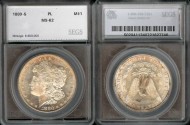 Us Coins - 1880s Morgan Dollar SEGS MS62-PL
