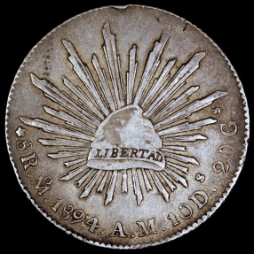 1894 MoAM Mexico 8 Reales XF | North & Central American and Caribbean Coins