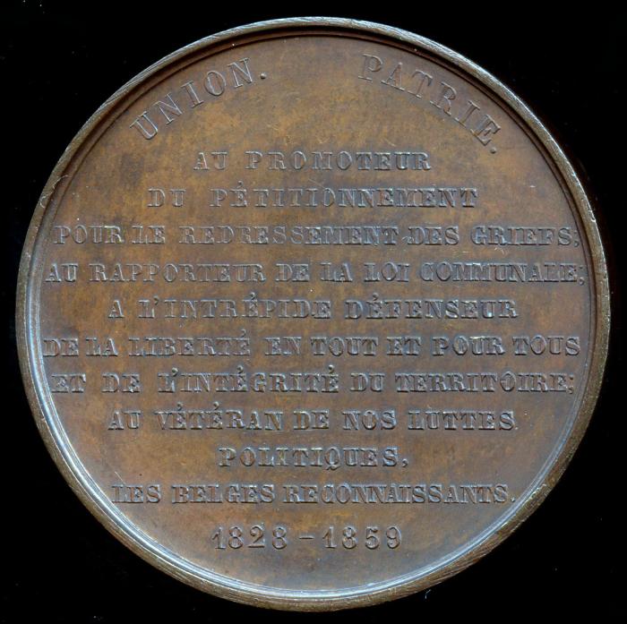 1859 Belgium Barthélemy Charles Joseph, Baron Dumortier a Belgian