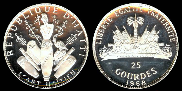 haiti ハイチ　記念硬貨　1967年 haiti ハイチ記念硬貨1967年