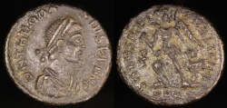 Ancient Coins - Theodosius I Ae2 - SALVS REIPVBLICAE - Rome Mint