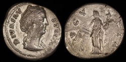 Ancient Coins - Faustina I Denarius - AVGVSTA - Rome Mint 