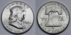 Us Coins - 1955 P Franklin Half Dollar - BU FBL - Silver