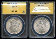 Us Coins - 1886 Morgan Dollar ANACS MS64