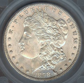 US Coins - 1898o Morgan Dollar SEGS MS63