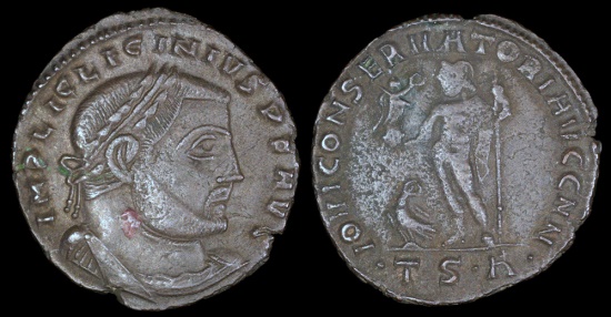 Ancient Coins - Licinius I Ae Follis - IOVI CONSERVATORI AVGG NN - Thessalonica Mint 