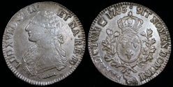 World Coins - 1783 (p) France 1 Ecu - Louis XVI - Pau Mint - AU