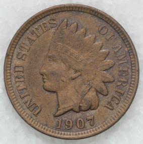 1907 Indian Head Cent - VF | Small Cents