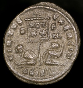 Ancient Coins - Constantine I Ae3 - VIRTVS EXERCIT - Siscia Mint (Rare mint officina combination)