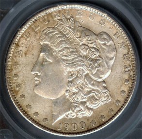 US Coins - 1900 Morgan Dollar SEGS MS62