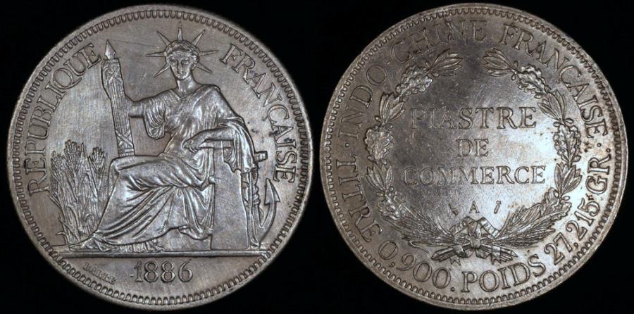 フランス領インドシナ　 1 Piastre SPECIMEN 1枚　1954年 1 Piastre, French Indochina – tezbid