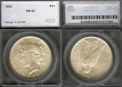 Us Coins - 1922 Peace Dollar SEGS MS62