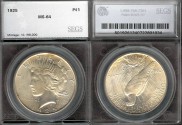 Us Coins - 1925 Peace Dollar SEGS MS64
