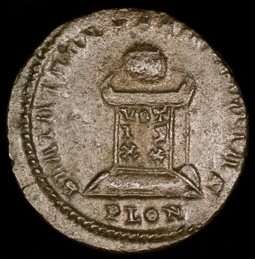 Ancient Coins - Crispus Ae3 - BEATA TRANQVILLITAS - London Mint