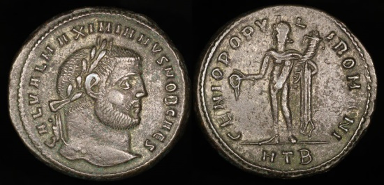 Ancient Coins - Galerius Ae Follis - GENIO POPVLI ROMANI - Heraclea Mint
