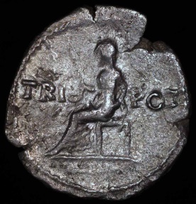 Ancient Coins - Vespasian Denarius - TRI POT - Rome Mint