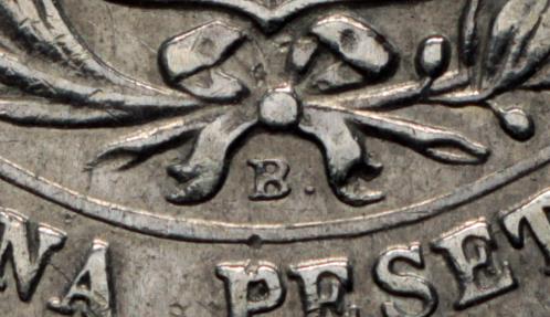 1880 BF Peru 1 Peseta (Dot after B) AU Silver | South American Coins